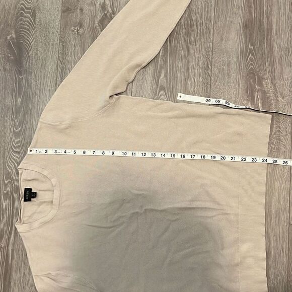 J. Crew Cashmere Blend Tan Crewneck Mens Sweater Size Large - Picture 7 of 8